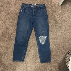 Abercrombie & Fitch Dark Blue Distressed Women's Jeans